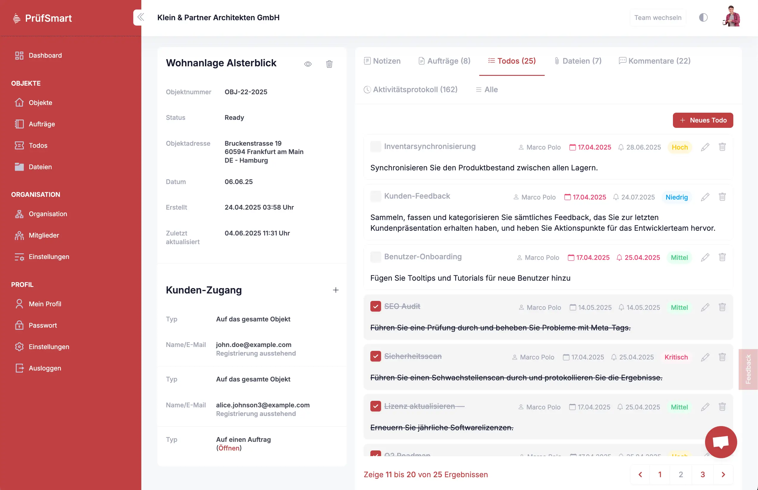 PruefSmart Dashboard